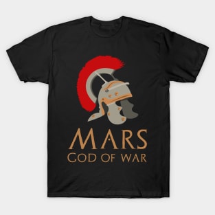 Ancient Roman Mythology - Mars God Of War - Legionary Helmet T-Shirt